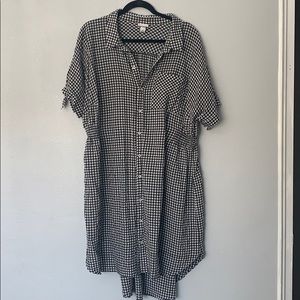 Black and white gingham dress